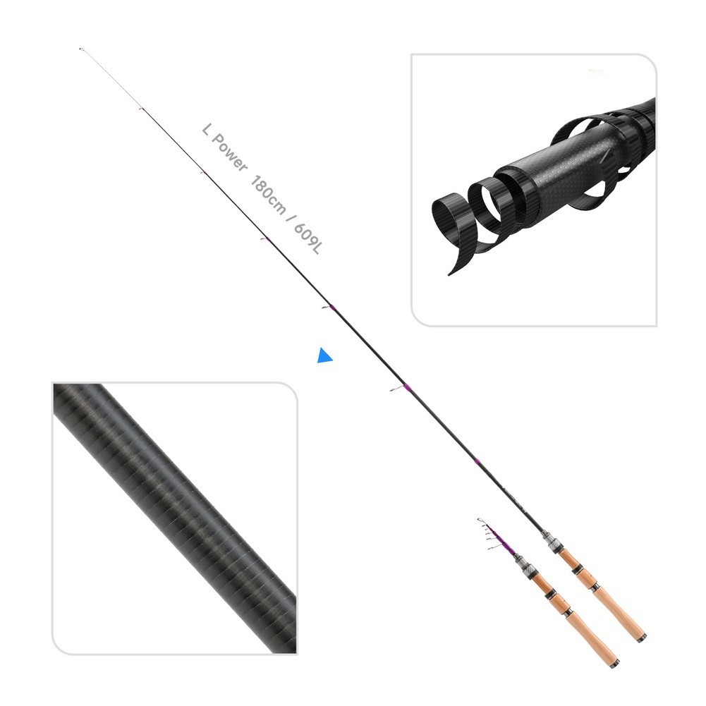 Fishing Rod Carbon Fiber - 1.8M สำหรับเบ็ดตกปลาแบบ L Action รุ่น BFS