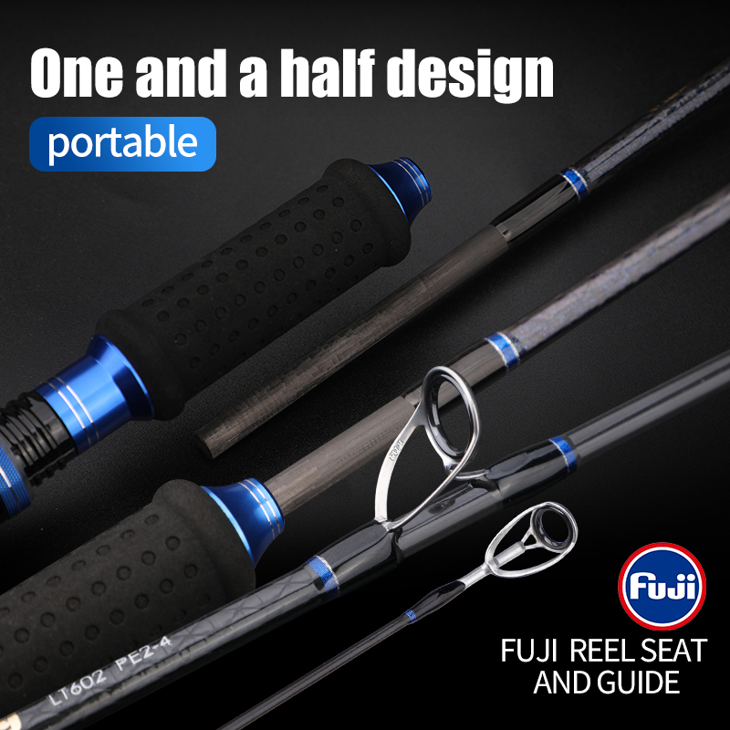 Fishing Rod Surf - ROLLFISH พรีเมี่ยม 2 ส่วนคาร์บอนไฟเบอร์ Fast Jigging