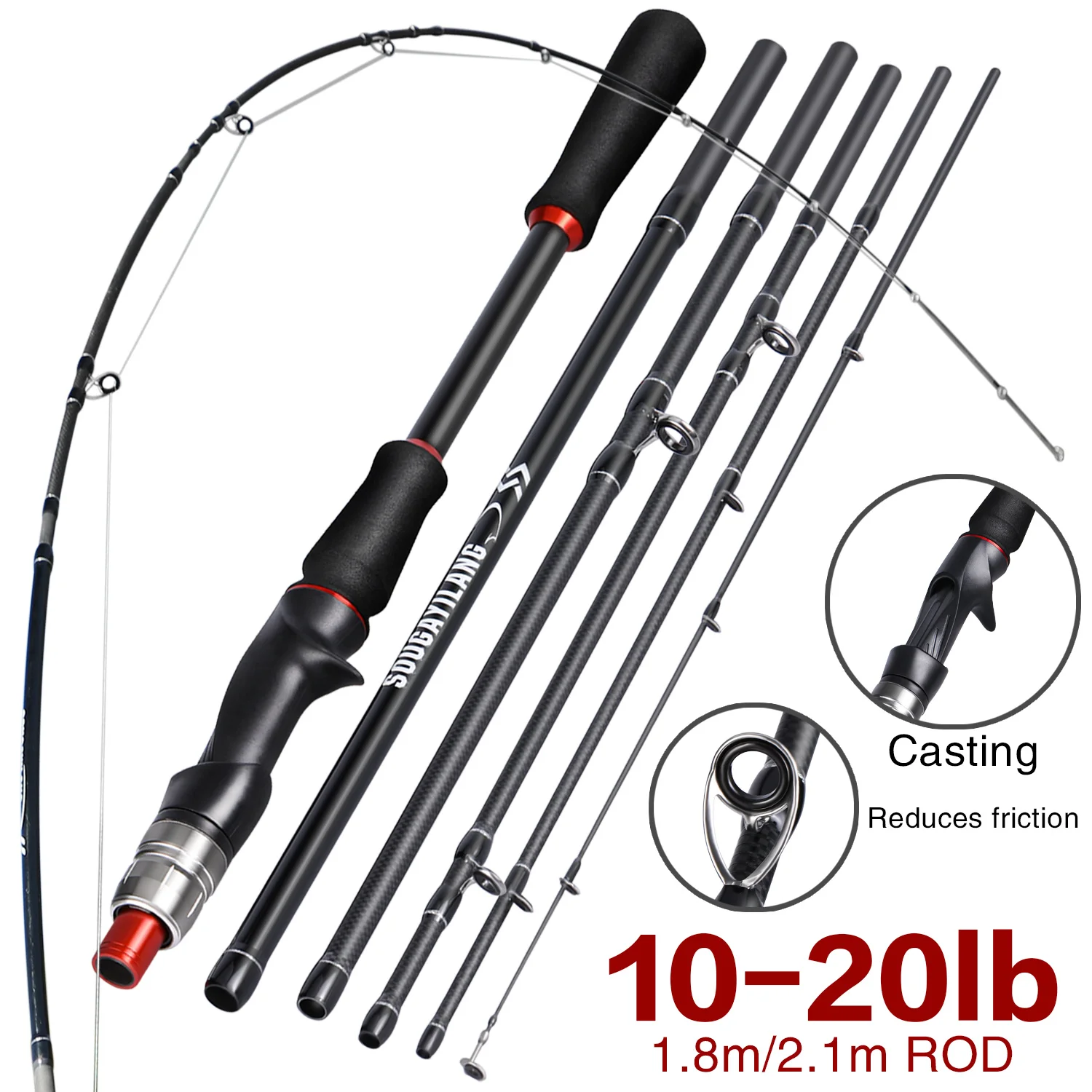 Sougayilang เหยื่อเบ็ดตกปลาหมุ - Fishing Rod Surf บทวิจารณ์และราคา