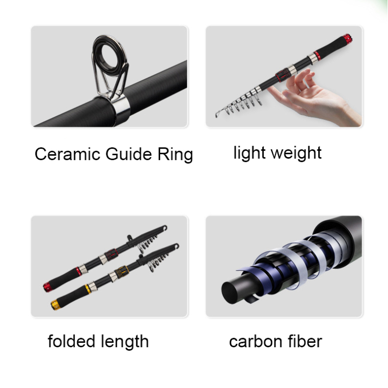 ชุดคันเบ็ดตกปลาคาร์บอนไฟเบอร์  - Fishing Rod Carbon Fiber บทวิจารณ์และราคา