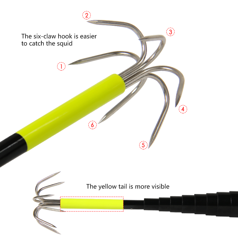 ปลาหมึก Gaff Anchor Hook คาร์บ - Fishing Rod Surf บทวิจารณ์และราคา