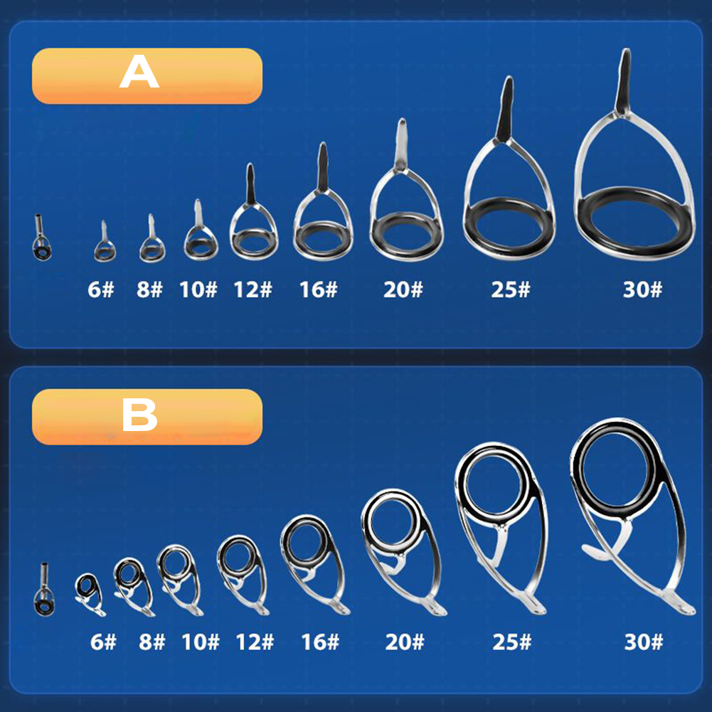 9ชิ้นชิ้นชิ้นชิ้นเบ็ดตกปลาไกด์ - Fishing Rod Guide Replacement บทวิจารณ์และราคา